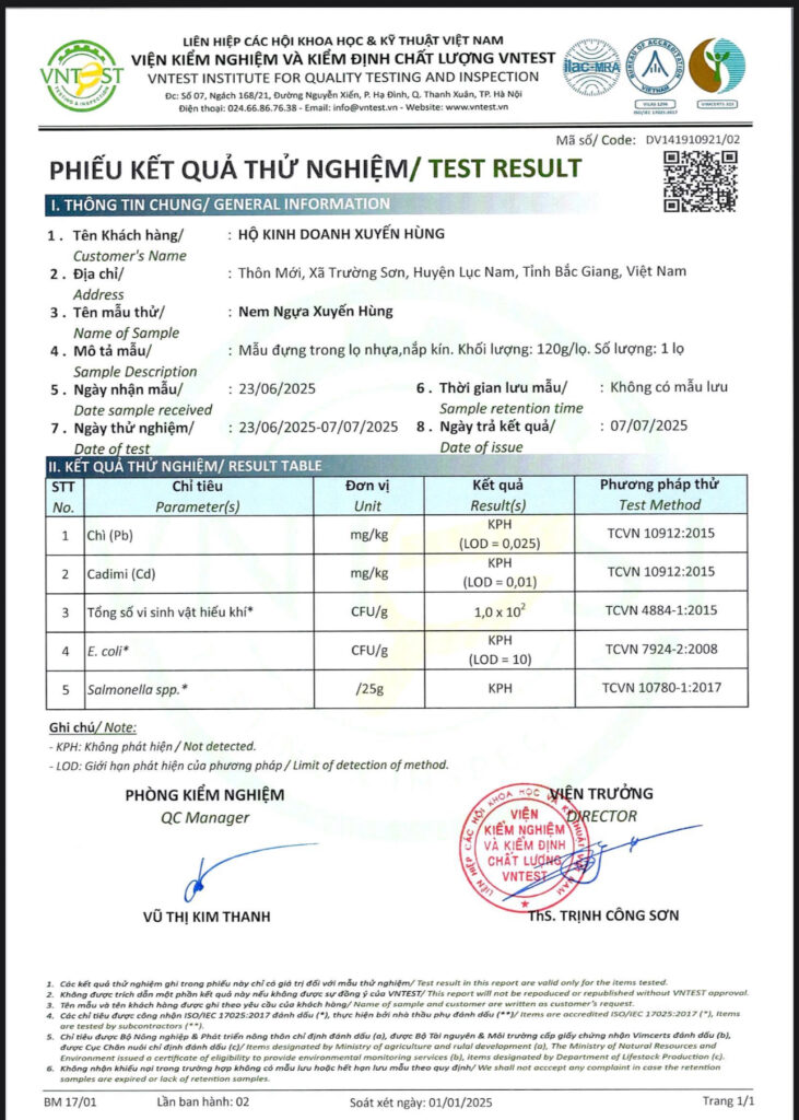 Nem Ngựa Xuyến Hùng giao hàng tại Hà Nội