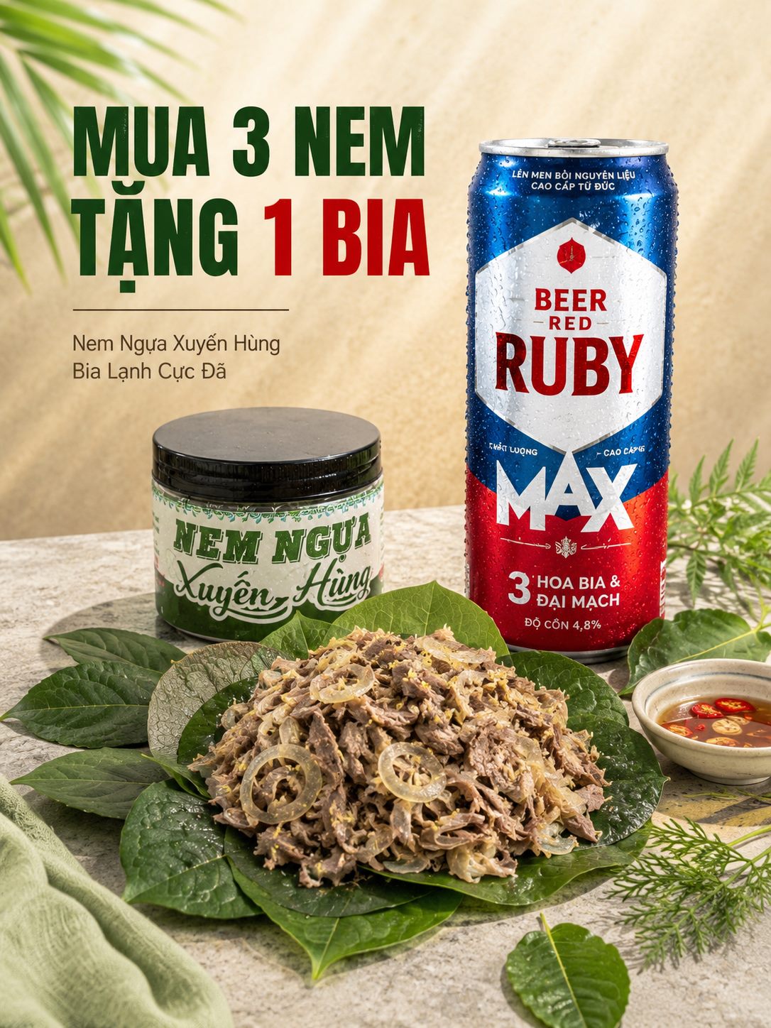 Nem Ngựa Xuyến Hùng hũ PET trong combo quà tặng